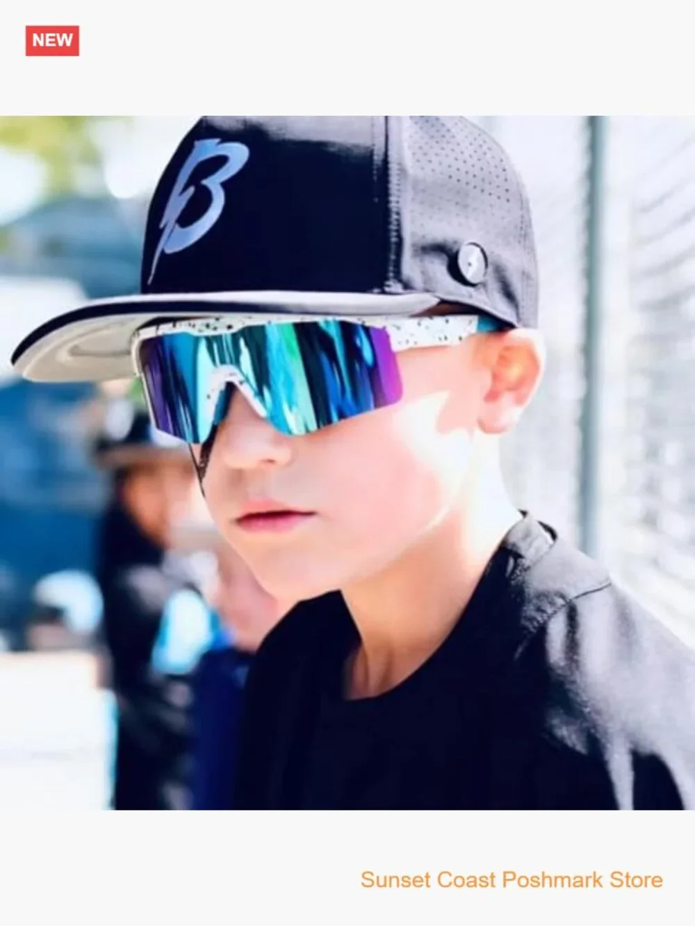 Youth Polarized Sports Sunglasses for Baseball Softball Cycling UV400